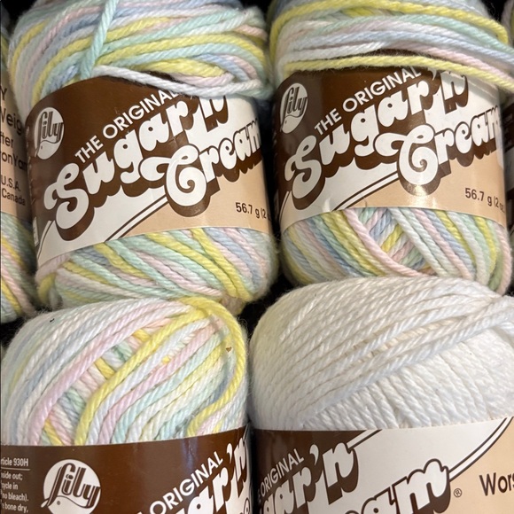 Lot of 12 LILY sugar and cream cotton yarn. All brand new. - Picture 4 of 4